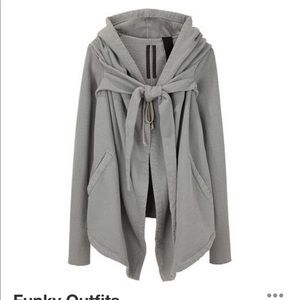 Rick Owens hooded sweatshirt/wrap